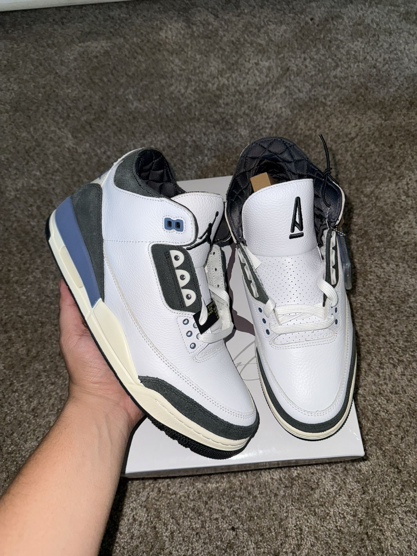 Jordan 3 A Ma MANIERE Diffused Blue Size 10.5M New