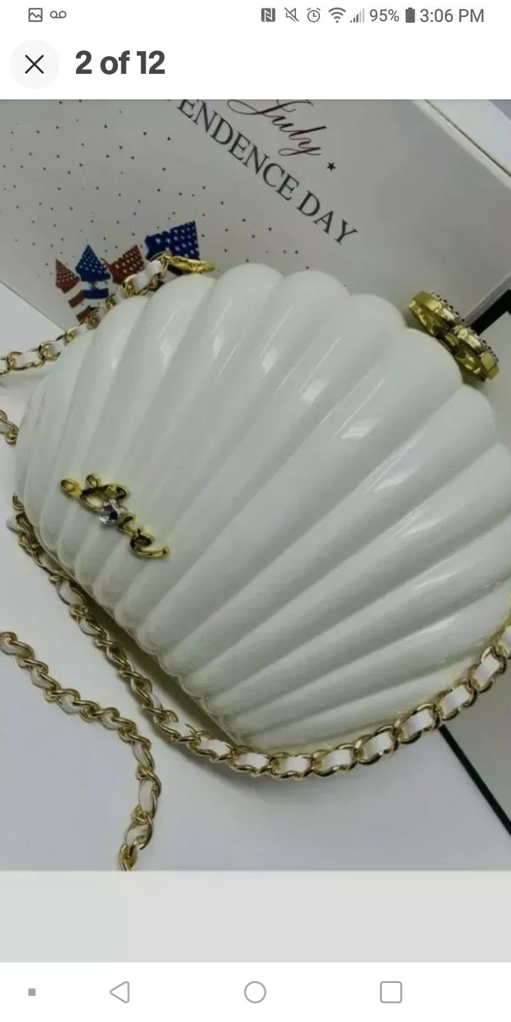 Authentic Chanel Clam Shell Bag  W/3 Handle S