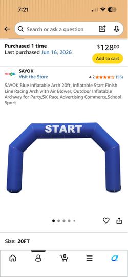 Inflatable Start/Finish line