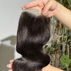4x6” HD Lace Body Wave hair 100% Human hair Closure unprocessed 22 In