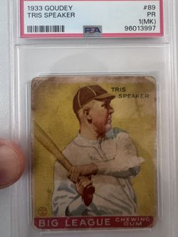 1933 Goudey Tris Speaker Baseball Card
