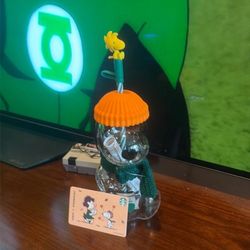 Peanuts Starbucks Glass