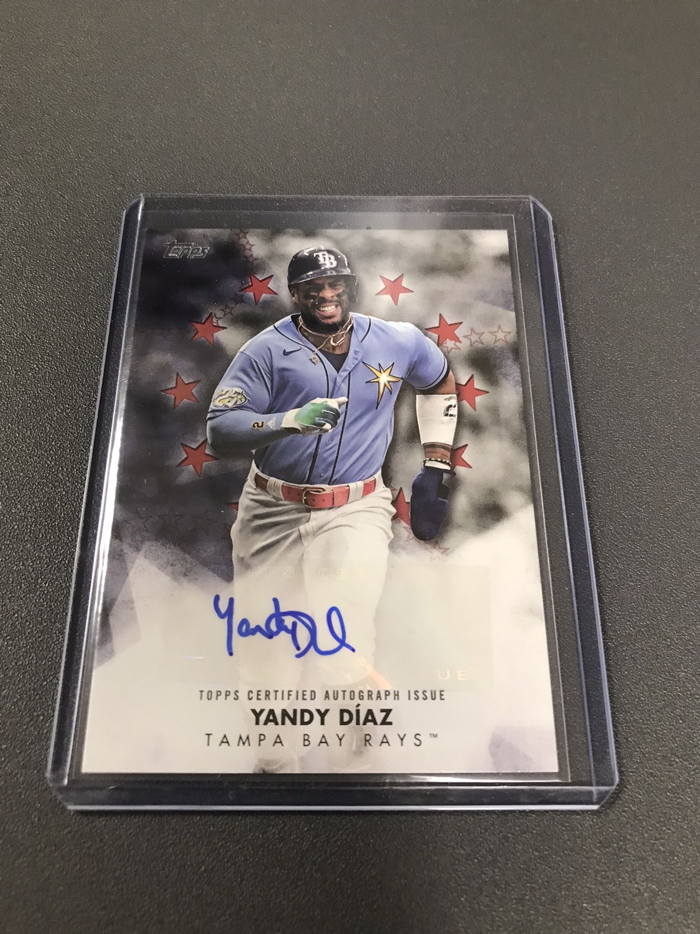 Yandy Diaz Stars Of Baseball Autograph Red Parallel 16/25 - 2024 Topps Update Series Insert 