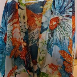 Chico's Size 1 Pretty Jacket - 100% Silk