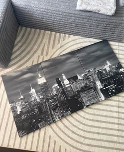 Modern NYC Skyline Canvas Wall Art (3-Piece Set)