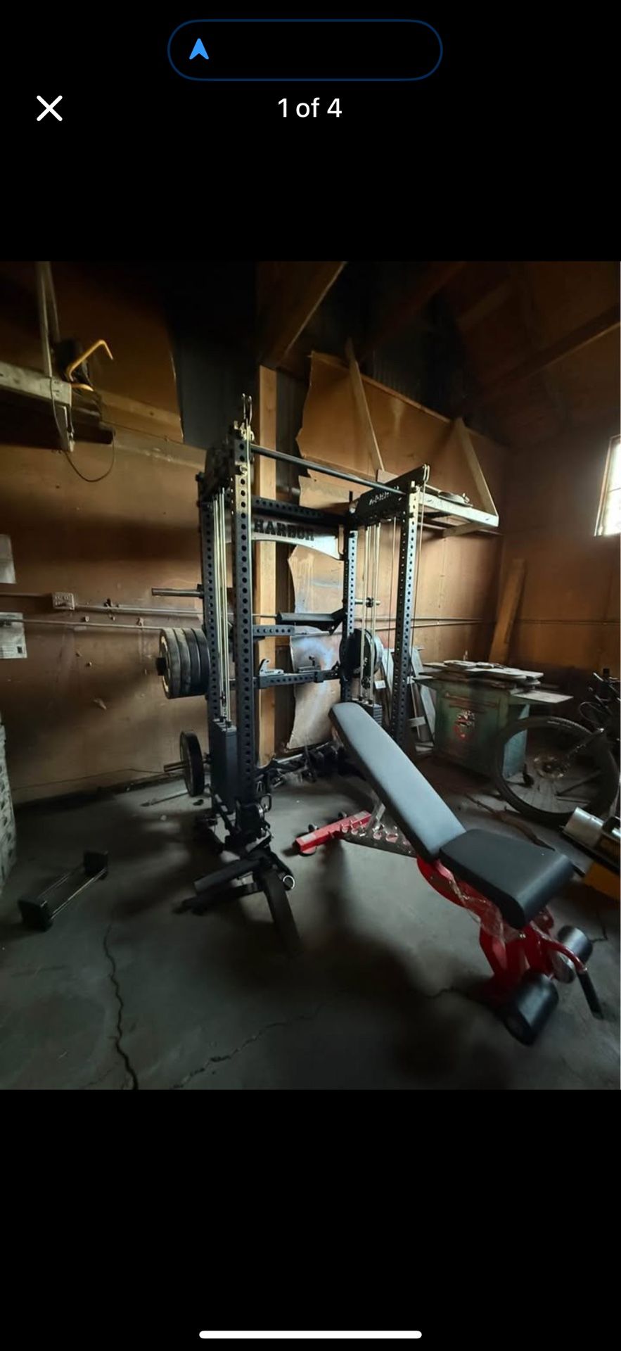 Squat Rack And Functional Trainer With Accessories