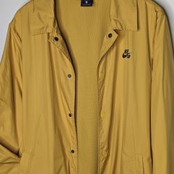 Nike SB Rain Jacket-Mustard Yellow -Large