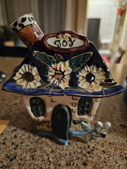 2003 Blue Sky Clay works Sunflower Joy Tealight House