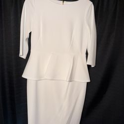 Calvin Klein White Dress - Size 10