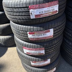 4 new 185/55/16 landpsider tires installed and balanced