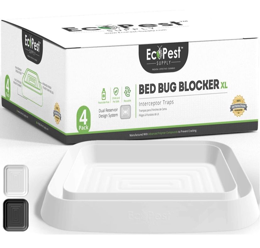EcoPest Labs Bed Bug Blocker (XL), Extra Large Bed Bug Interceptor Traps, Monito