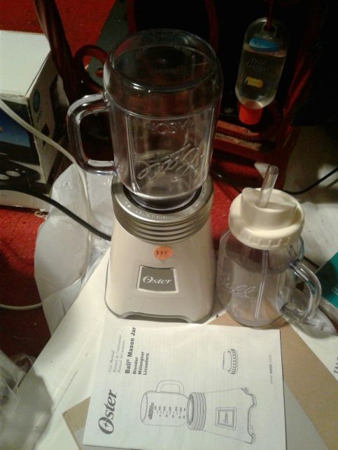 Oster ball Mason jar blender comes with all you see all so have user manual as well works great pick up only