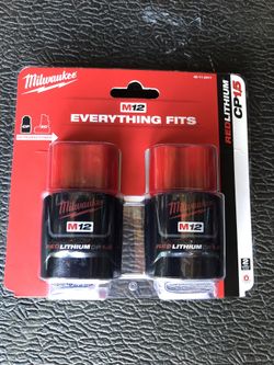 Milwaukee 1.5 batteries 2 pack