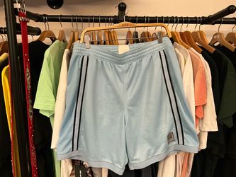 Givenchy Mesh Basketball Shorts Light Blue Black Stripe Size XL