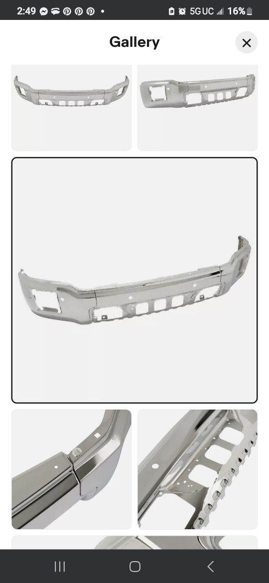 For GMC Sierra 15OO 2O14 TO 2O15 Chrome Front Bumper Face Bar W/ Sensor