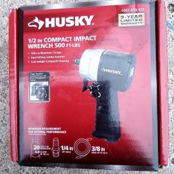 BRAND NEW  !!! HUSKY 1/2 COMPACT IMPACT WRENCH 500ft LBS AIR TOOL