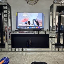 Living Room Tv Stand And Sied 2 Showcase And Glass One