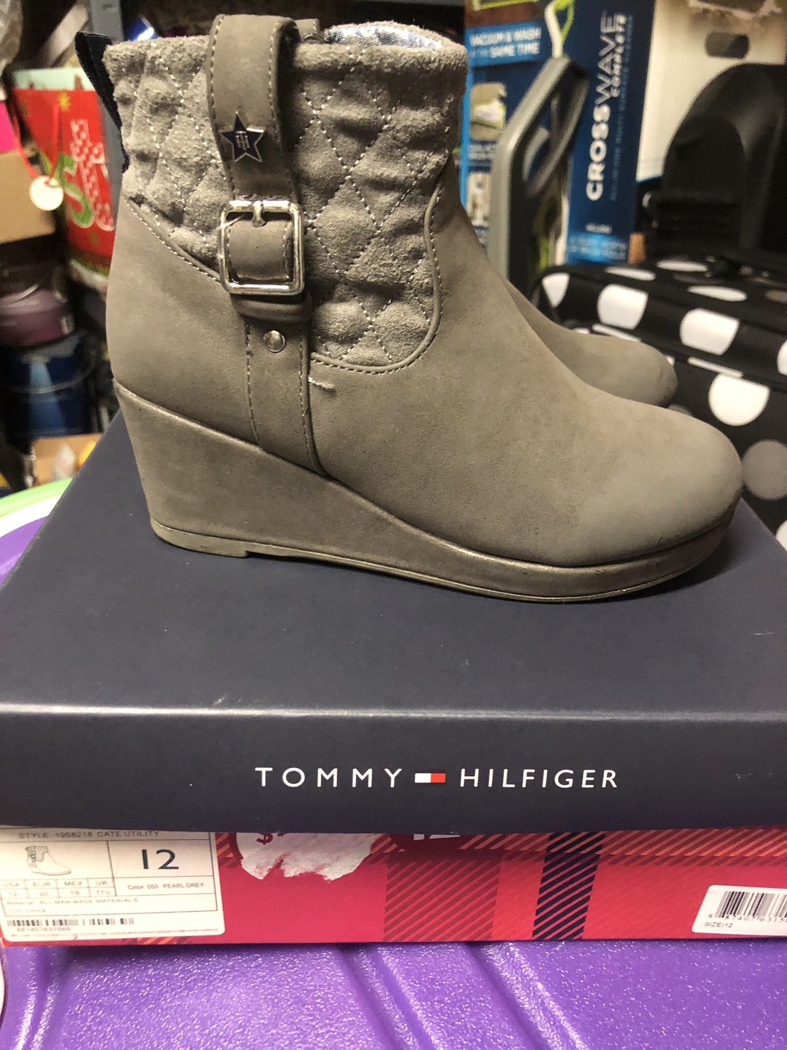 Grey Tommy Hilfiger Girls Boots