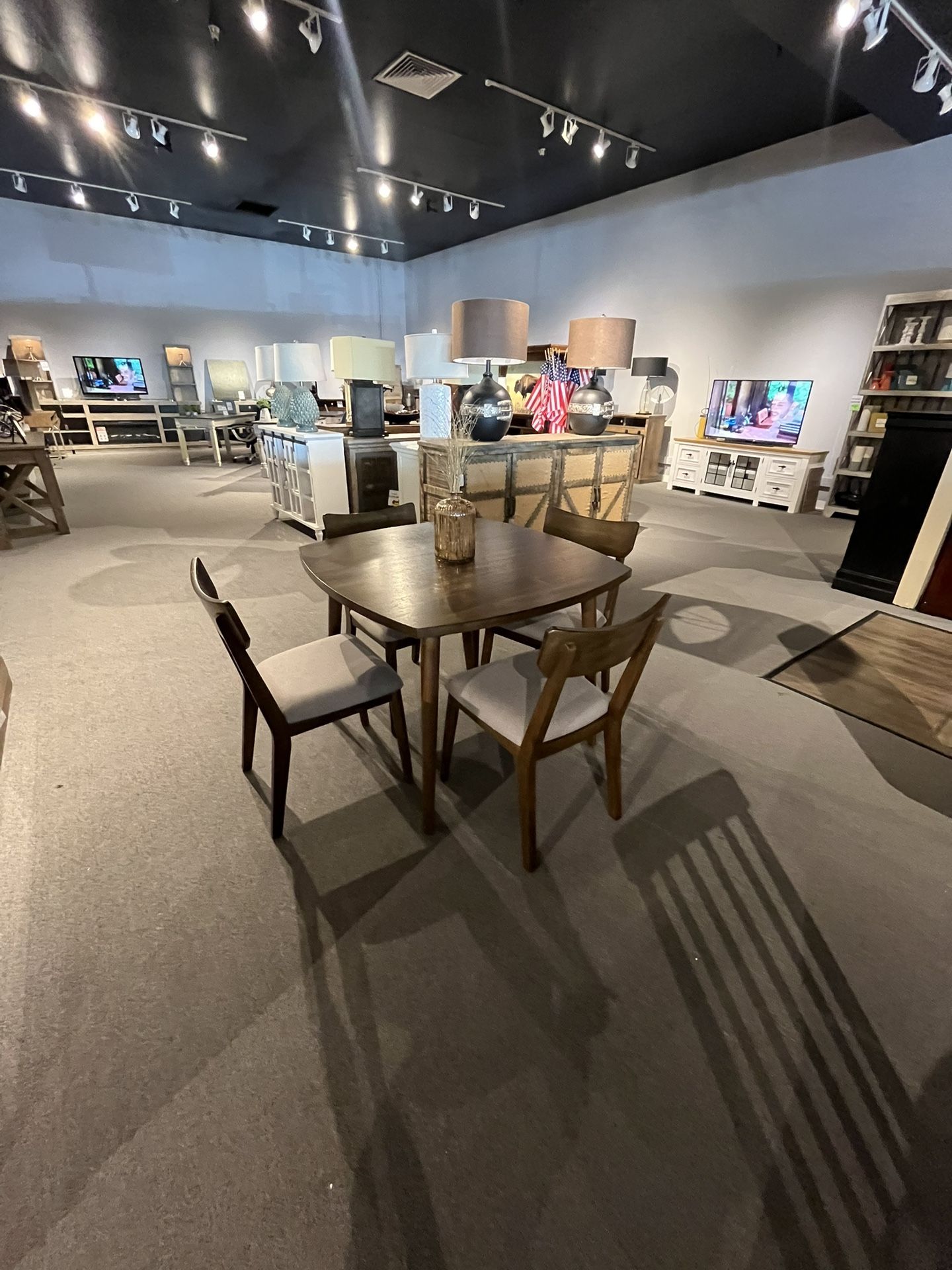 Brown 5PC Dining Table Set