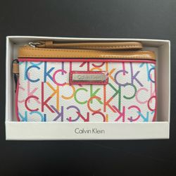 New Calvin Klein Multicolor Wristlet – Gift Boxed