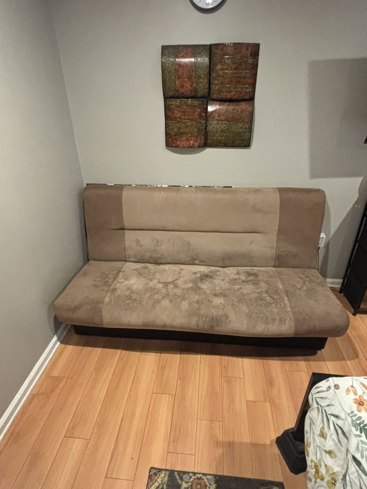 Futon couch bed with storage
