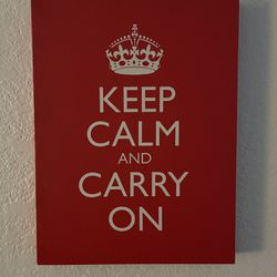 Keep Calm and Carry On Wall Art