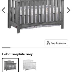 Oxford Baby Crib Distressed Gray 