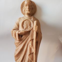 12" Oversized Mini Statue Of Saint Jude With Medallion Of Jesus Head Figurine 