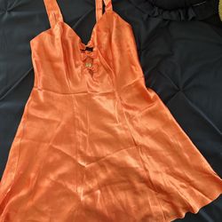 BG Street Intimates silky negligee. Beautiful tangerine/coral color.