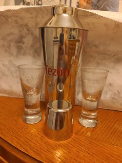 FREE Tezon Tequila Shaker & Shot Glasses (2)