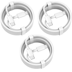 USB C to USB C 65W [3-pack,3ft], USB C Cord for iPhone 15 charging cord, MacBook Pro, iPad Pro Air, Mini 6, Google Pixel, Samsung Galaxy S23,Switch- U