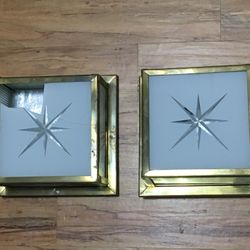 2 Vintage Light Fixtures US Made In 50's