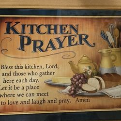 Beautiful Glass Kitchen Prayer Cutting Board