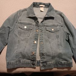 Size 10/12 Jean Jacket New From Meijer