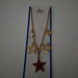   (New) Metal Patriotic 18" Necklace With Extender