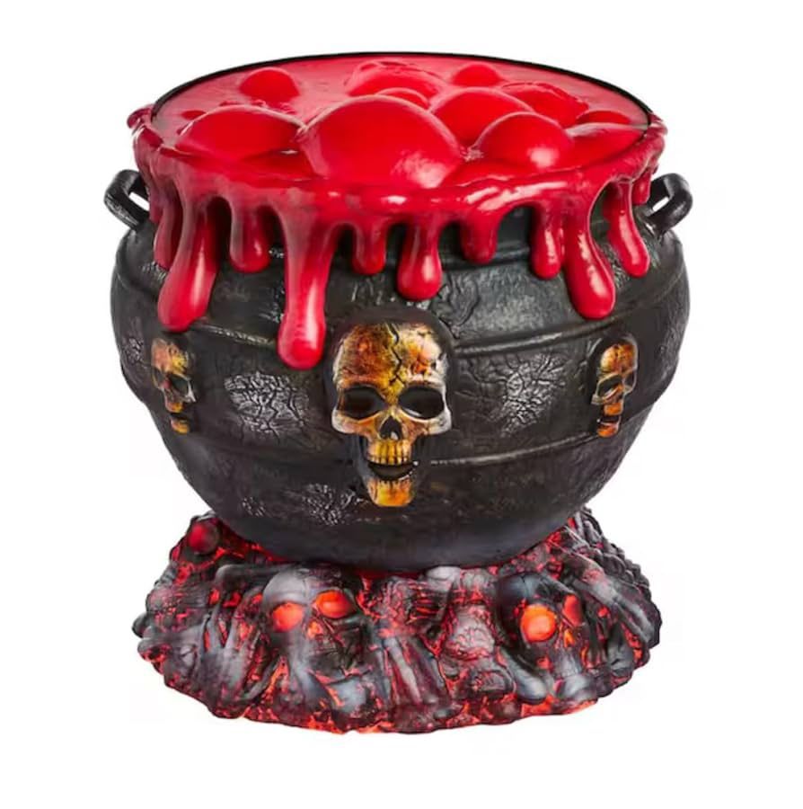 2.5 ft. Giant LED Oozing Cauldron Halloween Animated Prop with Sound Effect