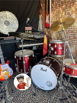 🔥 Pearl 4 Piece Drum Set Complete Drums
