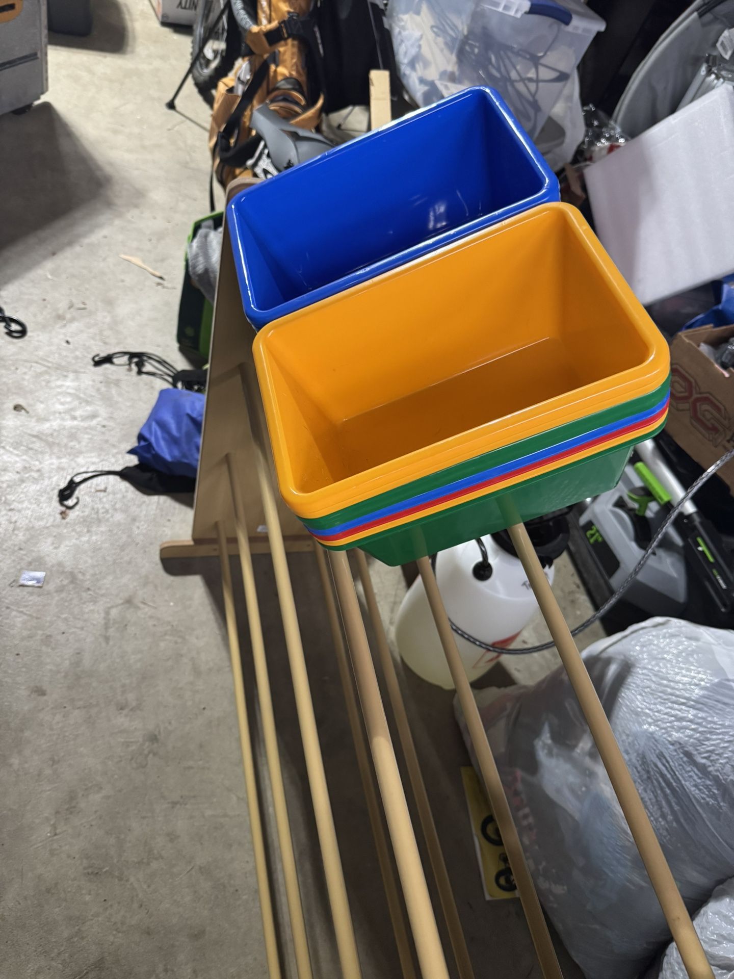 Storage Rack With Bins
