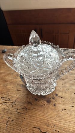 Victorian vintage cut crystal/glass Compote