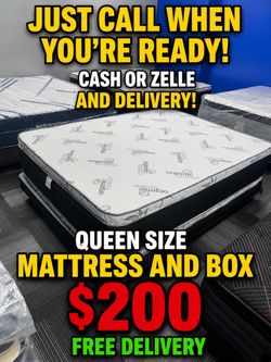 Huge sale for Mattress And Box Twin size #mattress and box 150.$ full 190$ Queen 200$ king 290$. free delivery free set up 708….289…7715… cash or Zell