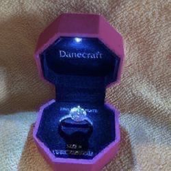 Cubic Zirconia Diamond Ring With LED Light Ring Box, Great Gift, $20 Great Christmas Gift 