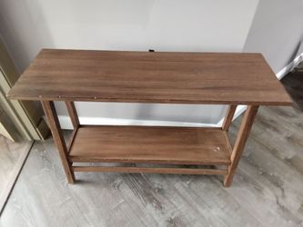 Wood Console Table with Lower Shelf