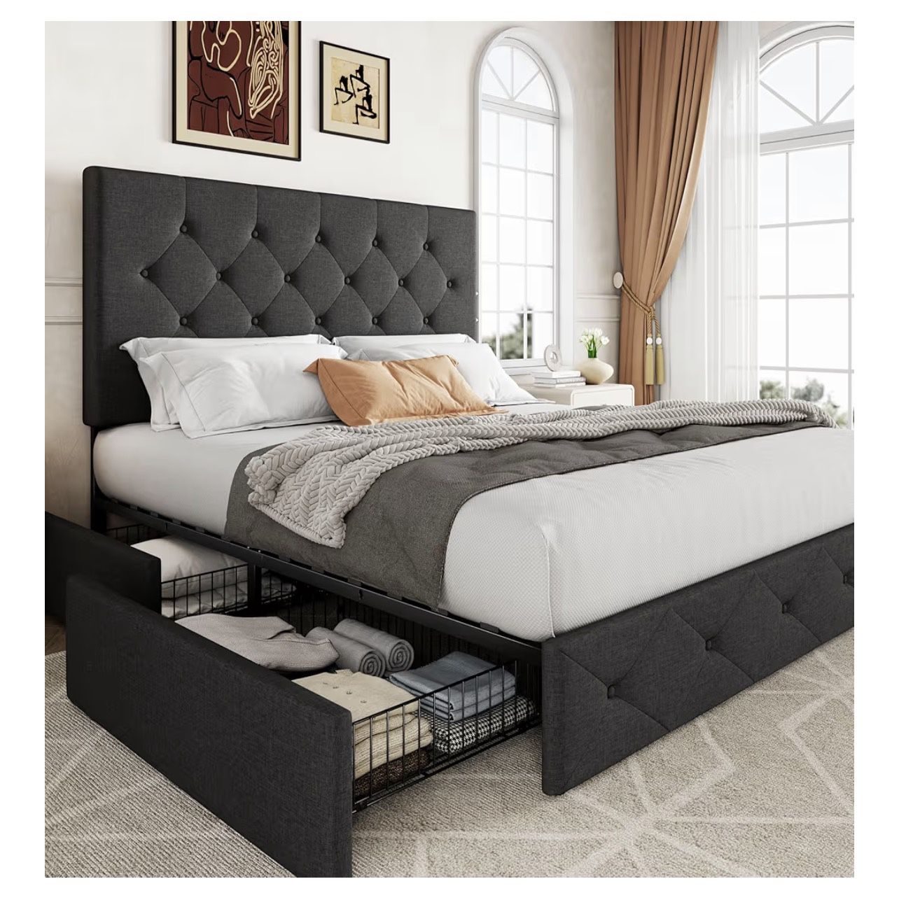 Queen Size Storage Bed