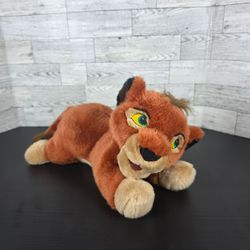 Vintage 90s Disney Store Kovu Plush Lion King 2 Simbas Pride Laying 9" Plush