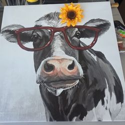 Cow Picture With Sunflower 🌻