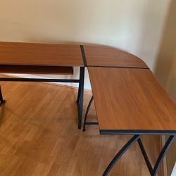 Corner Sectional Desk - Workspace w/sliding Keyboard
