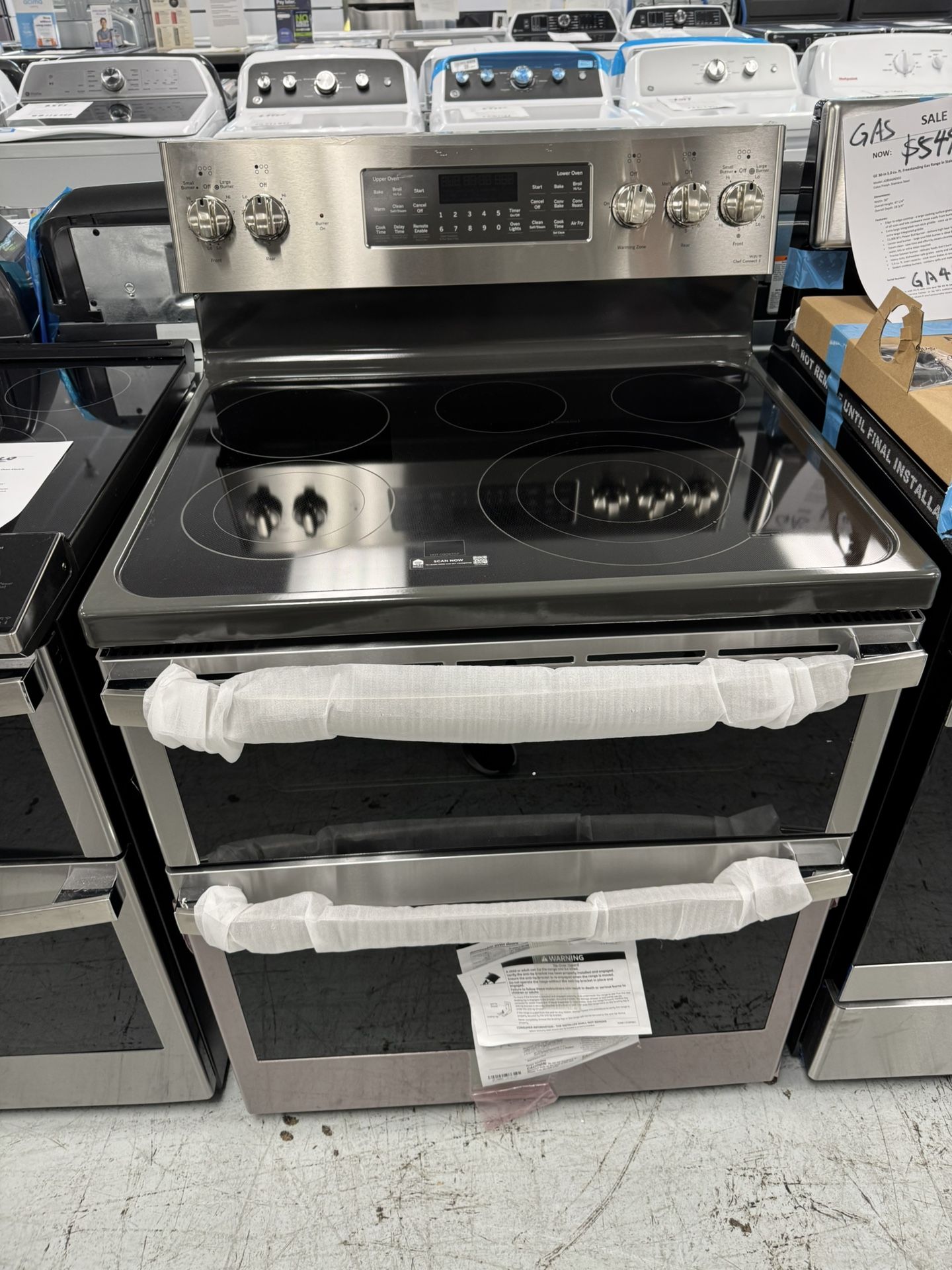 GE PROFILE Double Oven Electric Range With Air Fly