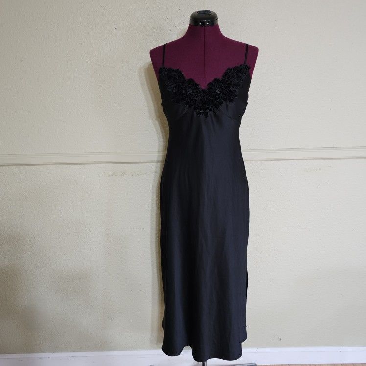 INC International Concepts Intimates Women's Black Polyester Negligee Dress Nightgown / Size Small