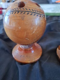 Two antique pen holders
