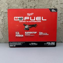 Milwaukee M18 FUEL 18V Lithium-lon Brushless Cordless 4 1/2 in./5 in. Grinder w/ Paddle Switch (Tool-Only)